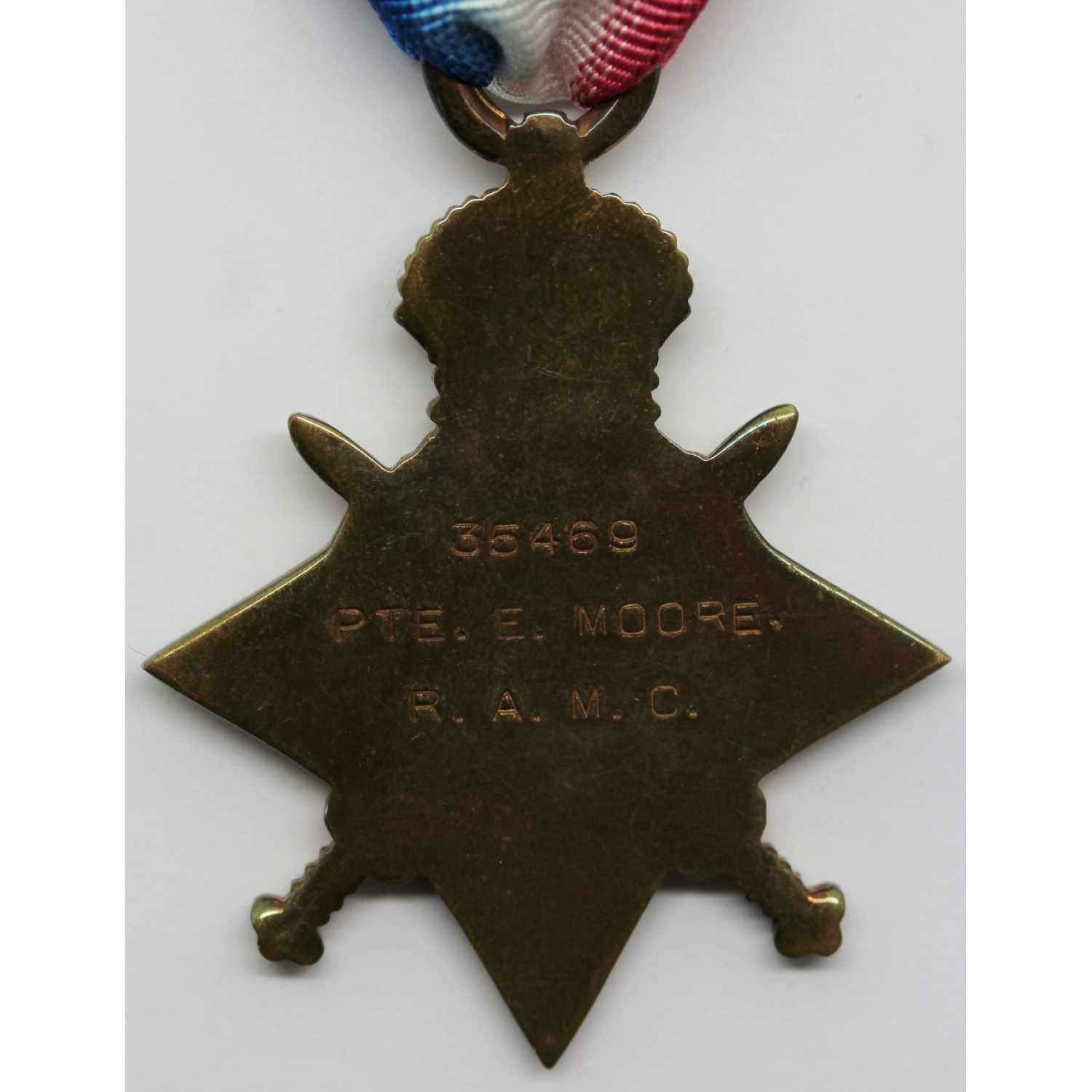 Ww1 1914 15 Star British War And Victory Medal Trio Pte E Moore